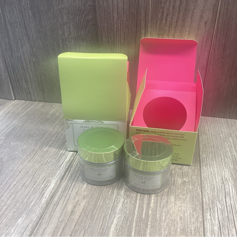 2x Amla Glow Detoxifying Clay Mask 1.3 oz New Sealed By Dr. Raj Kanodia